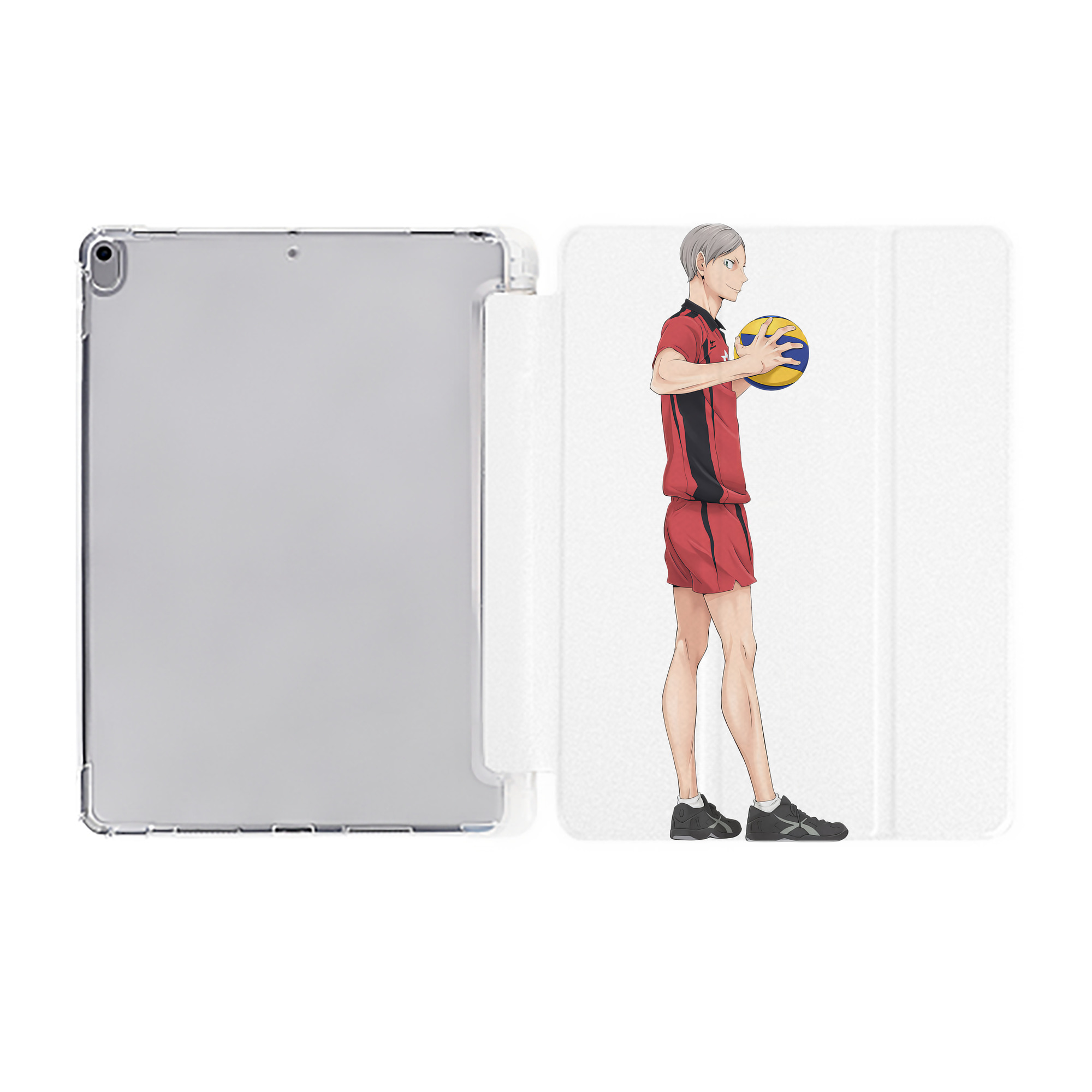 （画像用） ハイキュー!! Haikyu!! IPad ケース ペン収納付き 三つ折りスタンド PUレザー×シリコン 対応機種9.5/10.5/10.9インチ